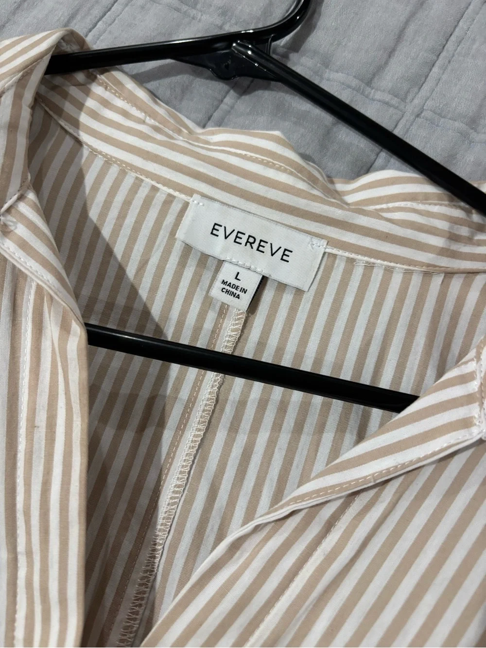 Evereve Mock-Tie-Front Button Shirt